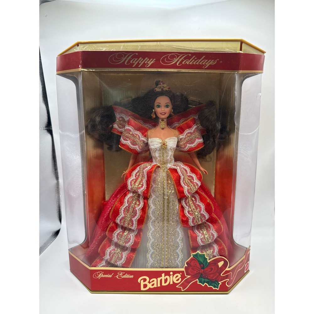 1997 Happy Holidays Barbie Special Edition 10th Anni Brunette Mattel 17832
